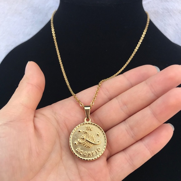 Jewelry - CLEARANCE🧡 SCORPIO Statement Big Medallion Necklace